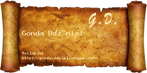 Gonda Dániel névjegykártya
